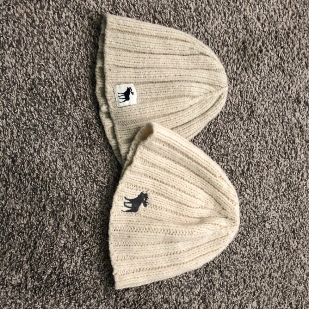 Off white Abercrombie beanies bundle